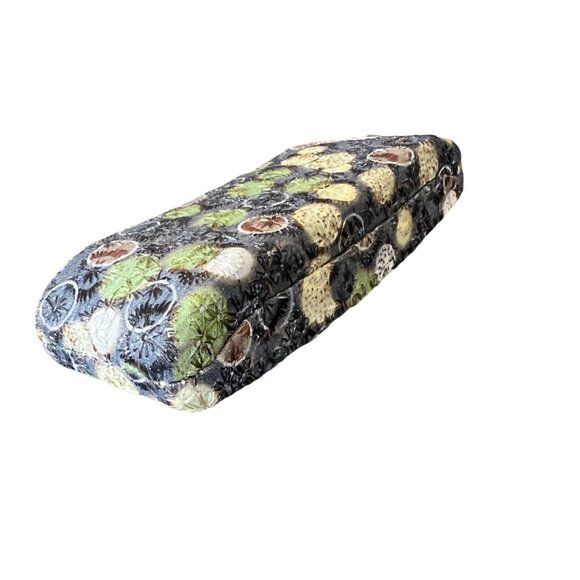 Vintage Embroidered Circles Dots Retro Glasses Case - Picture 7 of 7